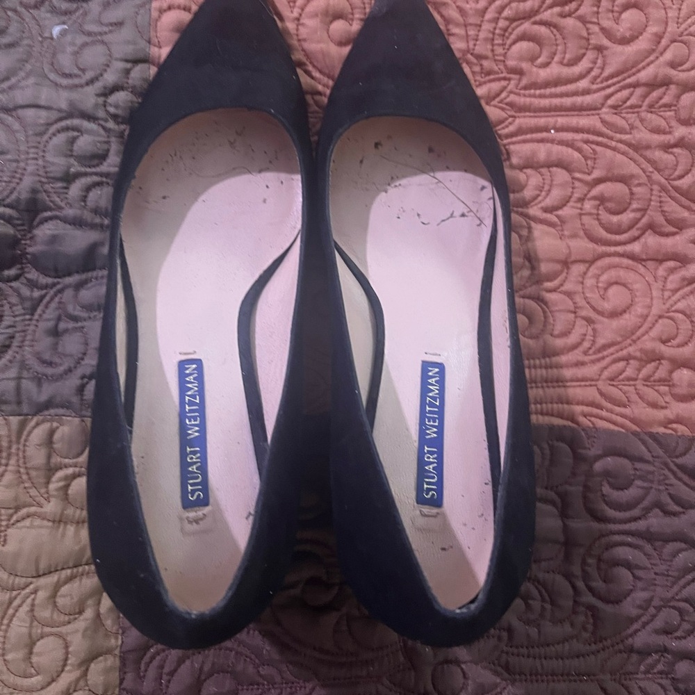 Stuart Weitzman Black Suede Heels